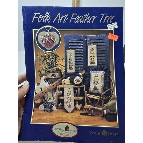 Mill Hill FOLK ART Feather Tree Counted Cross Stitch Vintage Chart - Picture 1 of 2